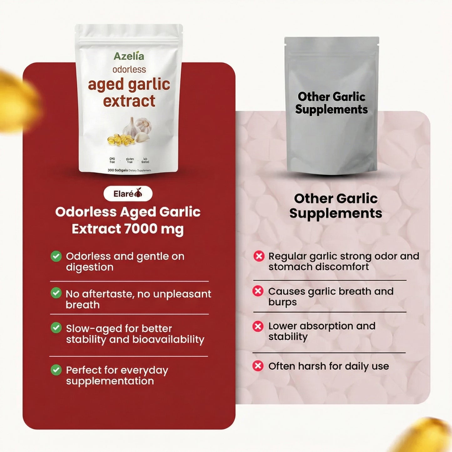 Aged Garlic Extract - 7500mg Odorless Softgels